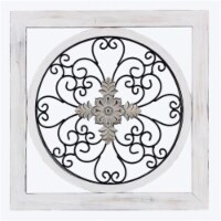 Youngs 21726 Wood Framed Square Iron Work Wall Art