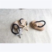 Youngs 42118 Metal Starfish & Shell Hair Tie, Assorted Color - 3 Piece