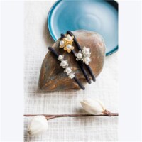 Youngs 42120 Metal & Pearl Flower Hair Tie, Assorted Color - 3 Piece