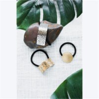 Youngs 42122 Textured Metal Hair Tie, Assorted Color - 3 Piece
