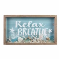 Youngs 60342 Wood Nautical Wall Hanging Shell Box