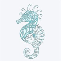 Youngs 61724 Metal Seahorse Wall Decor