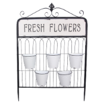 Fresh Flowers Metal Five Pot Hanging Planter