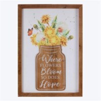 Youngs 72139 Wood Can & Daffodils Wall Sign