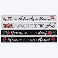 Youngs 72486 Wood Long Blocks Tabletop Signs, Assorted Color - 4 Piece