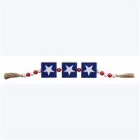 Youngs 73109 Wood 4th of July Start Blocks with Blessing Beads - Wood & MDF