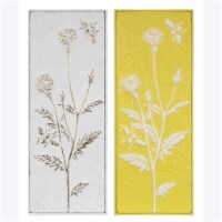 Youngs 73559 Metal Honey Bee Wall Art, 2 Assorted Color