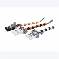 Youngs 81233 Wood Halloween Blessing Bead with Gift Tag Signs, Assorted Color - 3 Piece