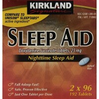 Kirkland Signature Nighttime Sleep Aid (Doxylamine Succinate 25 mg), 192 Tablets