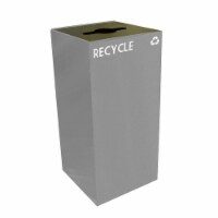 Witt Industries 32GC04-SL 32 Gallon Indoor Recycling Container With Round Slot Opening- Slate