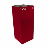 Witt Industries 36GC02-SC 36 Gallon Indoor Recycling Container With Slot Opening- Scarlet