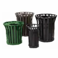 Witt Industries WC3600-FT-BN Receptacle with flat top lid and plastic liner- brown