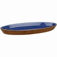 Waechtersbach 4147915135 8'' x 1.4'' x 15.8'' Pure Blue Stoneware Oval Platter
