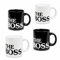Waechtersbach 01 S 6MG 4081 The Boss Mugs, Black - Set of 6