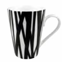 Konitz 44 1 032 1427 Rhythm Mugs, Black & White - Set of 4