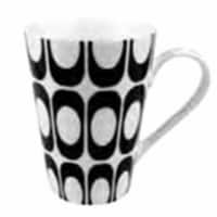 Konitz 44 1 032 1428 Groove Mugs, Black & White - Set of 4
