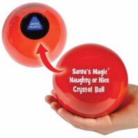 Christmas Central 3.75 Red Naughty or Nice Christmas Crystal Ball