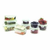 Kinetic 55043 Glassworks Oven Safe Glass Food Storage Container Set With Lid- 22-Piece