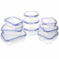 Kinetic 55047 Glasslock Oven Safe Glass Food Storage Container Set With Vented Lid
