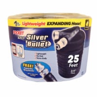 Pocket Hose 6000920 0.75 in. Dia. x 25 ft. Silver Bullet Expanding Black Fabric Garden Hose