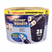 Pocket 25 Silver Bullet Hose, 0.75 Dia. x Garden ft. Hose Expanding Fabric Kroger 6000920 1 Black in. -