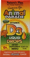 Nature's Plus Animal Parade Orange Vitamin D3 Liquid Drops 2500 IU Perspective: Main