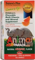 Nature's Plus  Animal Parade® Children's Chewable Multi-Vitamin and Mineral   Natural Orange