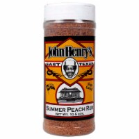 John Henry's Summer Peach Rub Seasoning Pork Salmon and Poultry 10.5 Oz Bottle