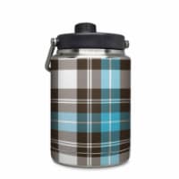 DecalGirl YHG-PLAID-TUR Yeti Rambler 0.5 gal Jug Skin - Turquoise Plaid