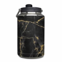 DecalGirl YOG-BLACKGOLD Yeti Rambler 1 gal Jug Skin - Black Gold Marble
