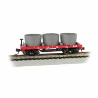 Bachmann BAC15552 Central Pacific Water Gondola Old-Time Wood Tank Train Car with 3 Tanks