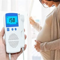 DM 854485712 LCD Fetal Doppler Probe Ultrasound Prenatal Meter Baby Heart Rate Monitor