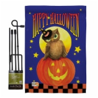 Breeze Decor BD-HO-GS-112069-IP-BO-D-US17-AM 13 x 18.5 in. Owl Sitting on Jack-O-Lantern Fall