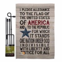 Breeze Decor BD-PA-GS-111085-IP-BO-D-US18-SB 13 x 18.5 in. Pledge of Allegiance Americana Pat