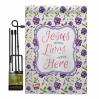 Breeze Decor BD-FR-GS-103002-IP-BO-D-US15-BD 13 x 18.5 in. Jesus Lives Here Inspirational Fai