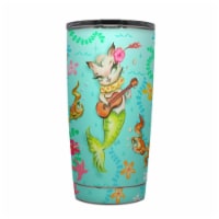 DecalGirl Y20-MERKITUKEL Yeti Rambler 20 oz Tumbler Skin - Merkitten with Ukelele