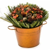 Houston International Trading 6051E GC Enameled Galvanized Planter, Glazed Caramel