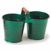 Houston International Trading 8122E GG Enameled Galvanized 2 Planter Unit with Wood Handle, G