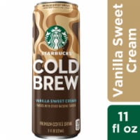 Starbucks® Premium Vanilla Sweet Cream Cold Brew Iced Coffee Can Perspective: Main