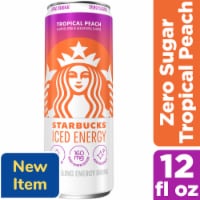 Starbucks Iced Energy Sparkling Energy Drink Tropical Peach Perspective: Main