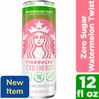 Starbucks Iced Energy Zero Sugar Sparkling Energy Drink Watermelon Twist Perspective: Main