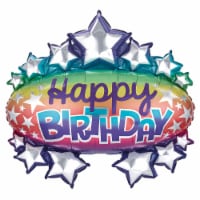 burton + BURTON Happy Birthday Rainbow Shape Balloon Perspective: Main