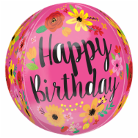 burton + BURTON Happy Birthday Flowers Orbz Balloon Perspective: Main
