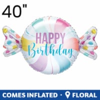 Candy Happy Birthday Helium Filled Balloon Perspective: Main