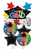 Graduation Congrats Multi Helium Filled Balloons Bouquet Perspective: Main