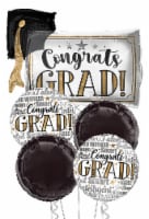 Graduation Congrats Helium Filled Balloons Bouquet Perspective: Main