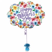 Classic Flowers Mother's Day Oversized Helium Filled Balloon Perspective: Main