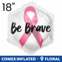 Be Brave Breast Cancer Awareness  Helium Filled Balloon Perspective: Main
