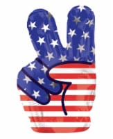 Patriotic Peace Hand Sign Helium Filled Balloon Perspective: Main