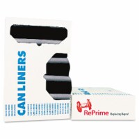 AccuFit Can Liners Prime Resin 33 x 44 1.3 mils Black 100/Carton H6644PKR01